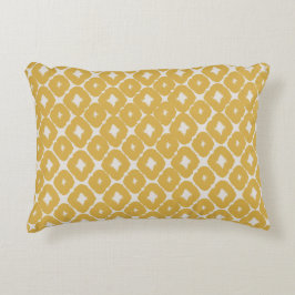 Customizable Boho Mustard Diamonds Cushion Prydnadskudde