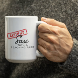 Customizable Certified Sass with a teaching pass Kaffemugg