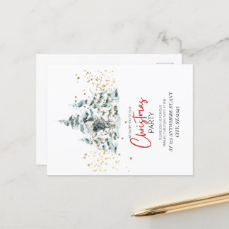 Customizable Christmas Party Postcard Vykort