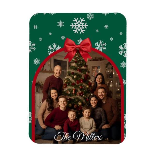 Customizable Christmas Photo Magnet – Personalized (Vertikal)