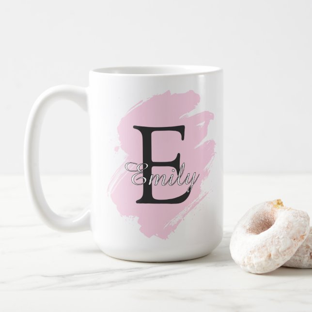 Customizable Coffee Mug with Monogram & Name Kaffemugg (Med munk)