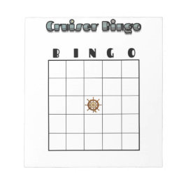 Customizable Cruise Bingo Board Anteckningsblock