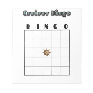 Customizable Cruise Bingo Board Anteckningsblock