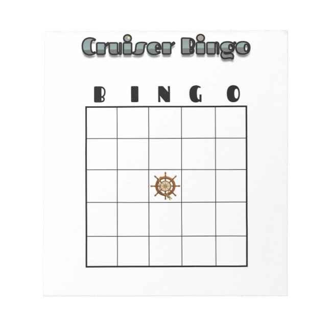 Customizable Cruise Bingo Board Anteckningsblock (Framsida)