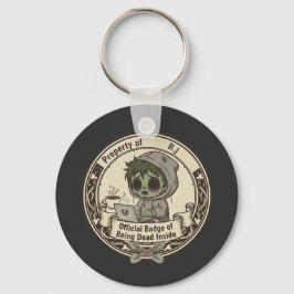 Customizable Dead Inside Badge  Nyckelring