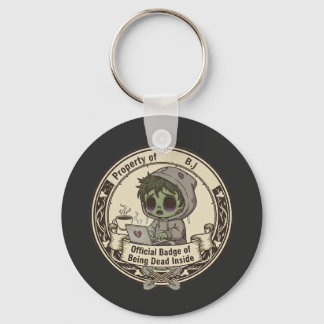 Customizable Dead Inside Badge Nyckelring