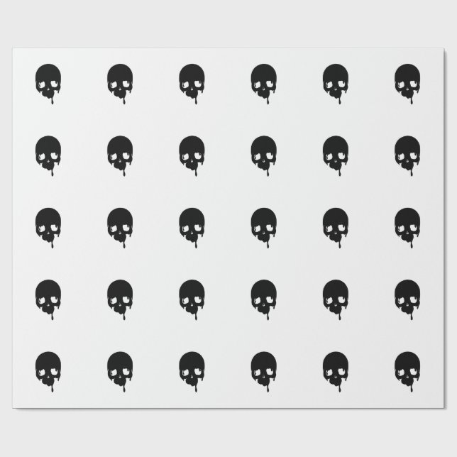 Customizable Dripping Skull Presentpapper (Platt)