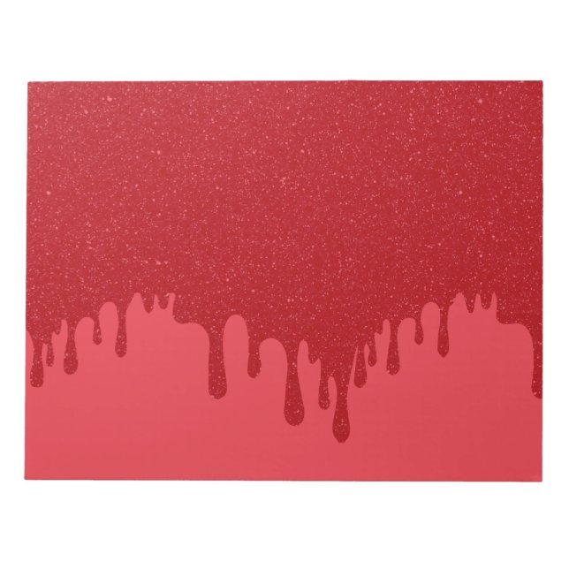 Customizable Dripping Tomato Red Notepad Anteckningsblock (Framsida)