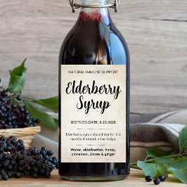 Customizable Elderberry Syrup Label ZEB_02 Vinetikett