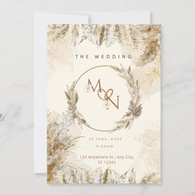 Customizable Elegant Calligraphy  Wedding  Inbjudningar (Framsida)