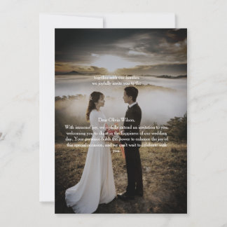 Customizable Elegant Photo Wedding Invitation  Inbjudningar