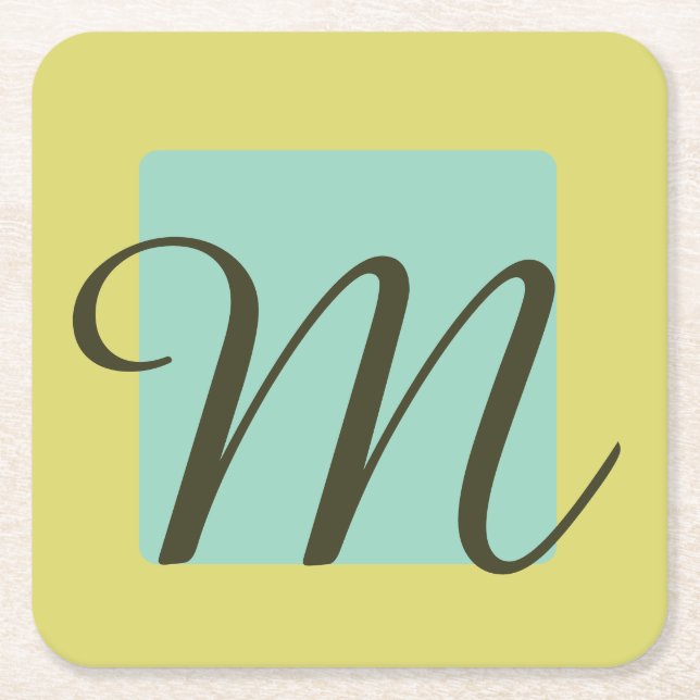 Customizable emblem  underlägg papper kvadrat (Framsidan)