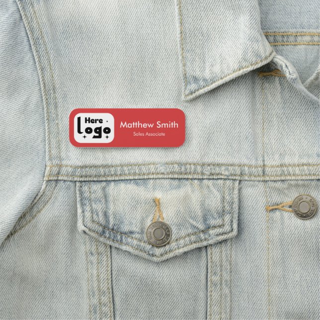 Customizable Employee Name Card Template Namnbricka (På plats)