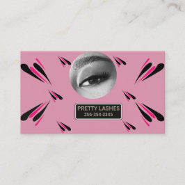 Customizable Eyelash Extension Gold Makeup Card Visitkort
