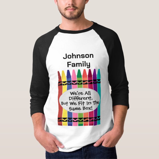 Customizable Family Reunion Baseball T-Shirt (Framsida)