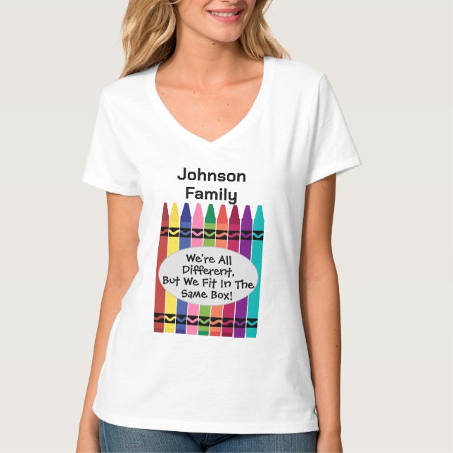 Customizable Family Reunion Womens V-Neck T-Shirt (Framsida)