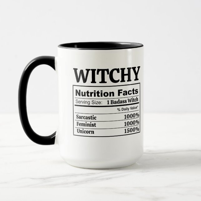 Customizable Feminist Witch Astrology Tarot Custom Mugg (Vänster)