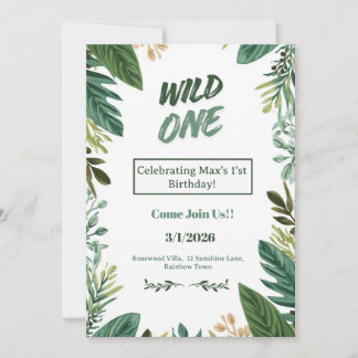 Customizable First Birthday Greeting Card Julkort