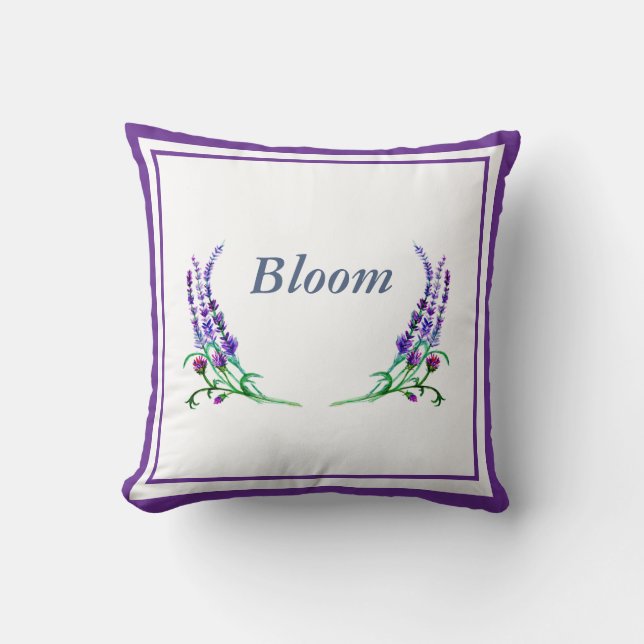 Customizable Floral Accent Pillow Kudde (Framsida)
