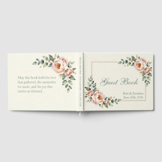 Customizable Floral Wedding Gästböcker