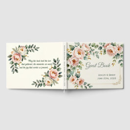 Customizable Floral Wedding Guest Book Gästböcker
