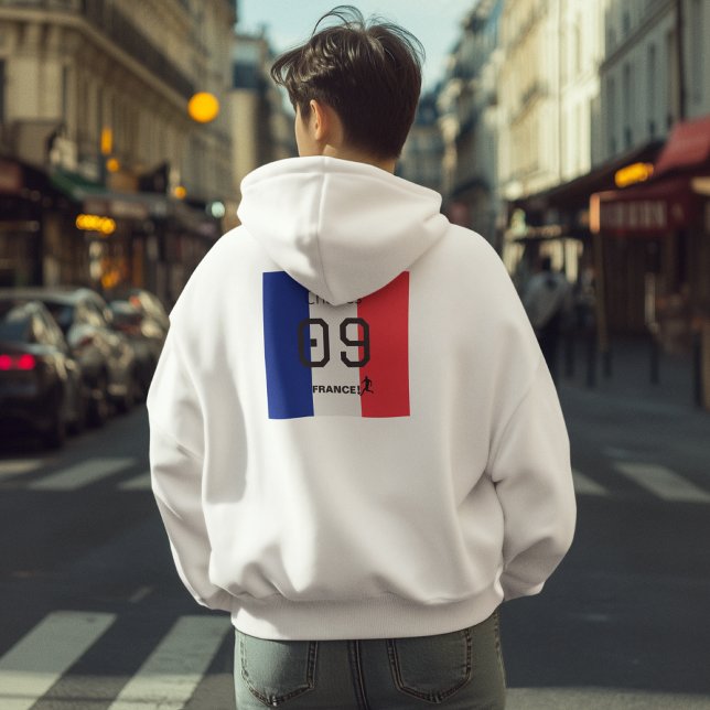 Customizable France Flag Soccer Personalized  Hoodie (Skapare uppladdad)
