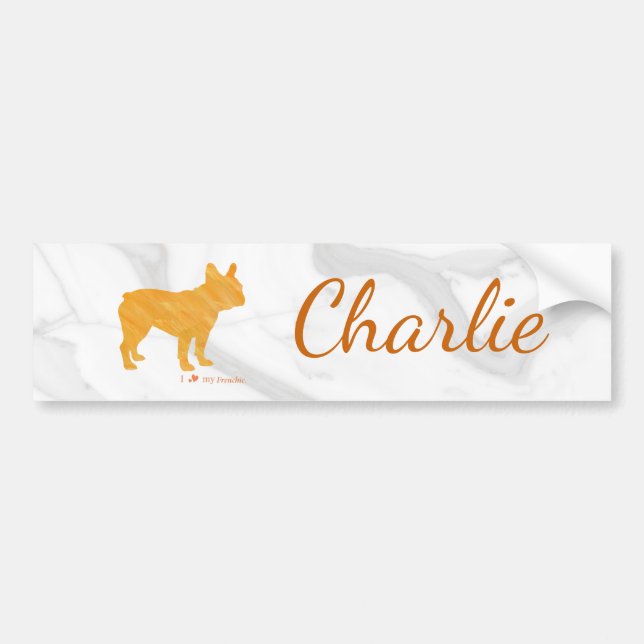 Customizable French Bulldog Pastel - Frenchie Bildekal (Framsidan)