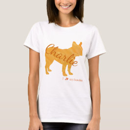 Customizable French Bulldog Pastel Orange Frenchie T Shirt