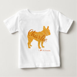 Customizable French Bulldog Pastel Orange Frenchie T Shirt