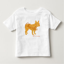 Customizable French Bulldog Pastel Orange Frenchie T Shirt