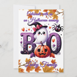 Customizable Funny Halloween card Inbjudningar