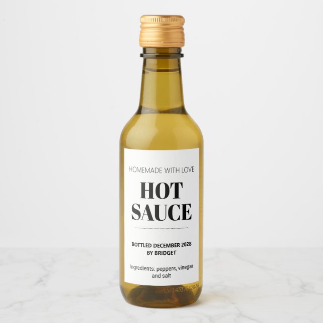 Customizable Generic Hot Sauce  Vinetikett (Framsida)