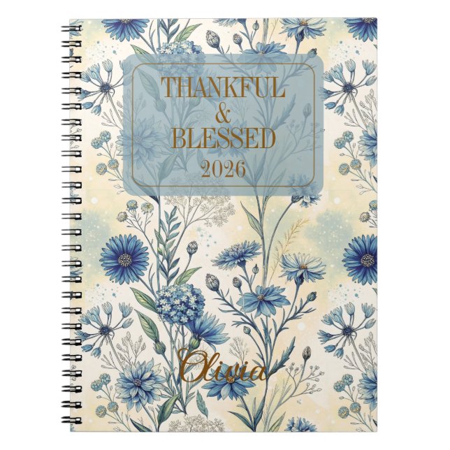 Customizable Gratitude Affirmations for Women Anteckningsbok (Framsidan)