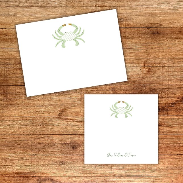 Customizable Green Chic Crab Sticky Notes Post-it Block (Skapare uppladdad)