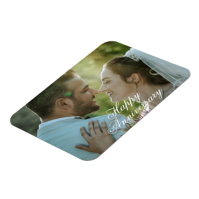 Customizable Happy Anniversary Photo Magnet Design (Vänstra Sidan)