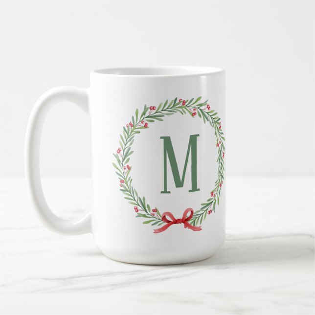 Customizable Holiday Letter Coffee Mug Kaffemugg (Vänster)