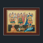 Customizable Holy Archangels Postcard Vykort<br><div class="desc">This Postcard size print of the Holy Archangels is blank on the back so that it can be customized.</div>