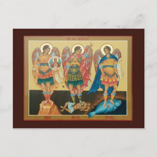 Customizable Holy Archangels Postcard Vykort