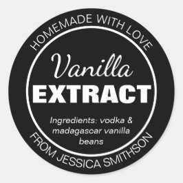 Customizable Homemade Items Label Runt Klistermärke