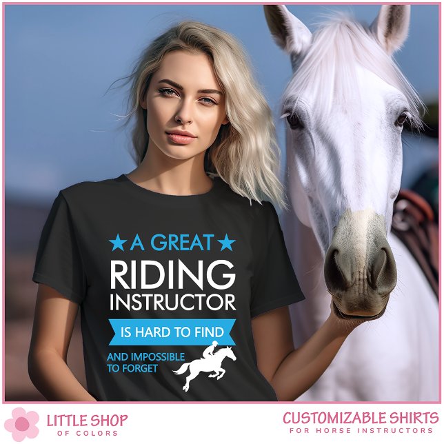 Customizable Horseback Riding Instructor T Shirt (Skapare uppladdad)