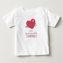 Customizable "I Love My Mom and Dad" Baby T-Shirt