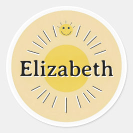 Customizable kids Name Sticker – Sunny Design Runt Klistermärke