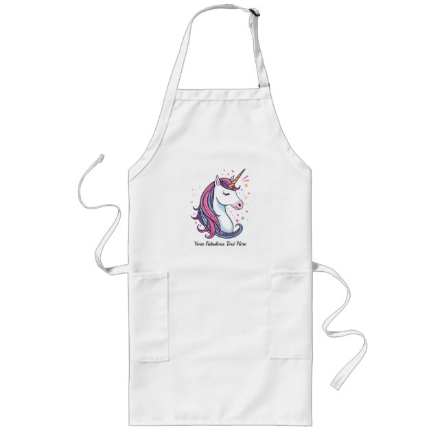Customizable Magical Kitchen Gift for Kids & Adult Långt Förkläde (Framsidan)