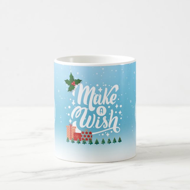 Customizable 'Make a Wish on Christmas' holiday  Kaffemugg (Center)