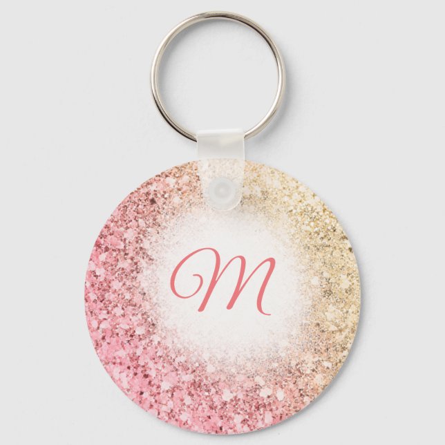 Customizable Monogram Letter  keychain Nyckelring (Framsida)