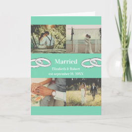 Customizable Multi Photo Wedding Family Gift  Kort