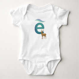 Customizable Northern Lights Letter E Elk T Shirt