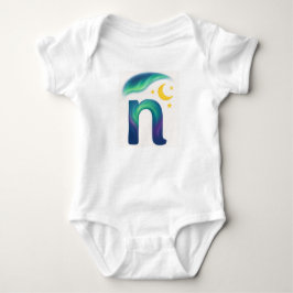 Customizable Northern Lights Letter N Night Sky T Shirt