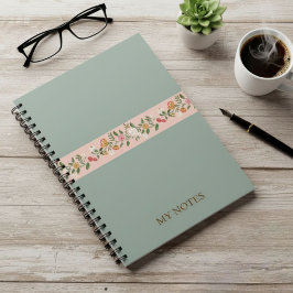 Customizable notebook / Elegant notebook / Floral Anteckningsbok