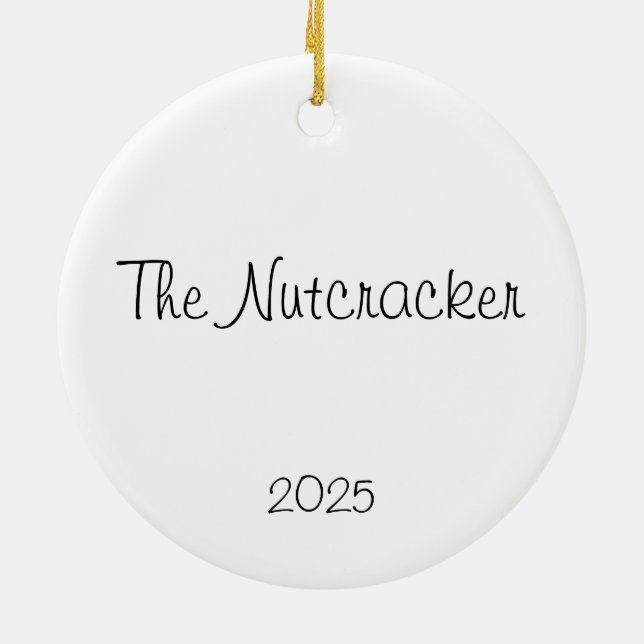 Customizable  Nutcracker Fritz Keepsake Julgransprydnad Keramik (Baksidan)